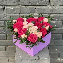 Цветочная композиция из Розы в коробке #REPLACE_PRED# Балтийском