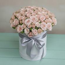 Цветочная композиция из Розы в шляпной коробке в Балтийском