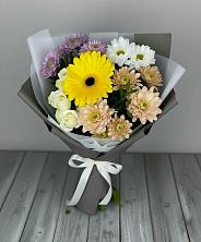 Букет цветов из:  Розы, Герберы и Хризантемы в Балтийском
