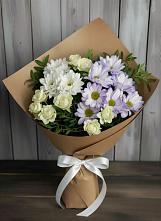 Букет цветов из:  Хризантемы и Розы в Балтийском
