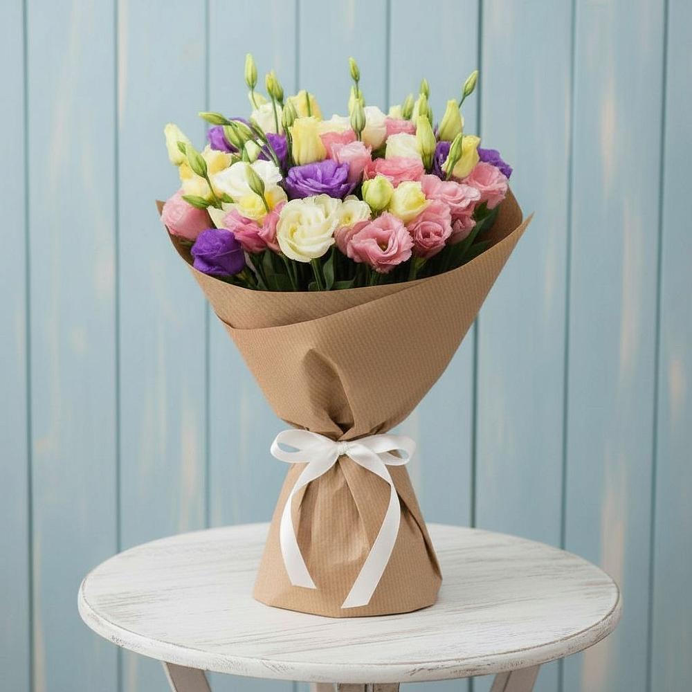 Букет цветов из: Лизиантусы в Балтийском