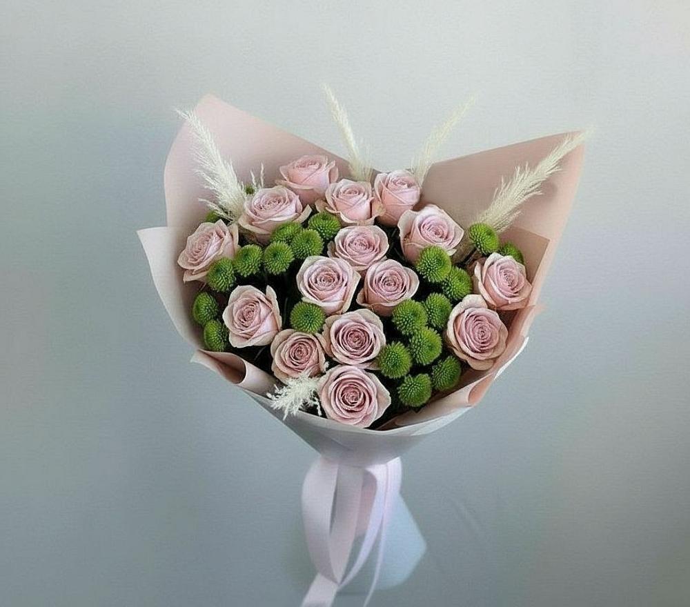 Букет цветов из: Розы и Хризантемы в Балтийском