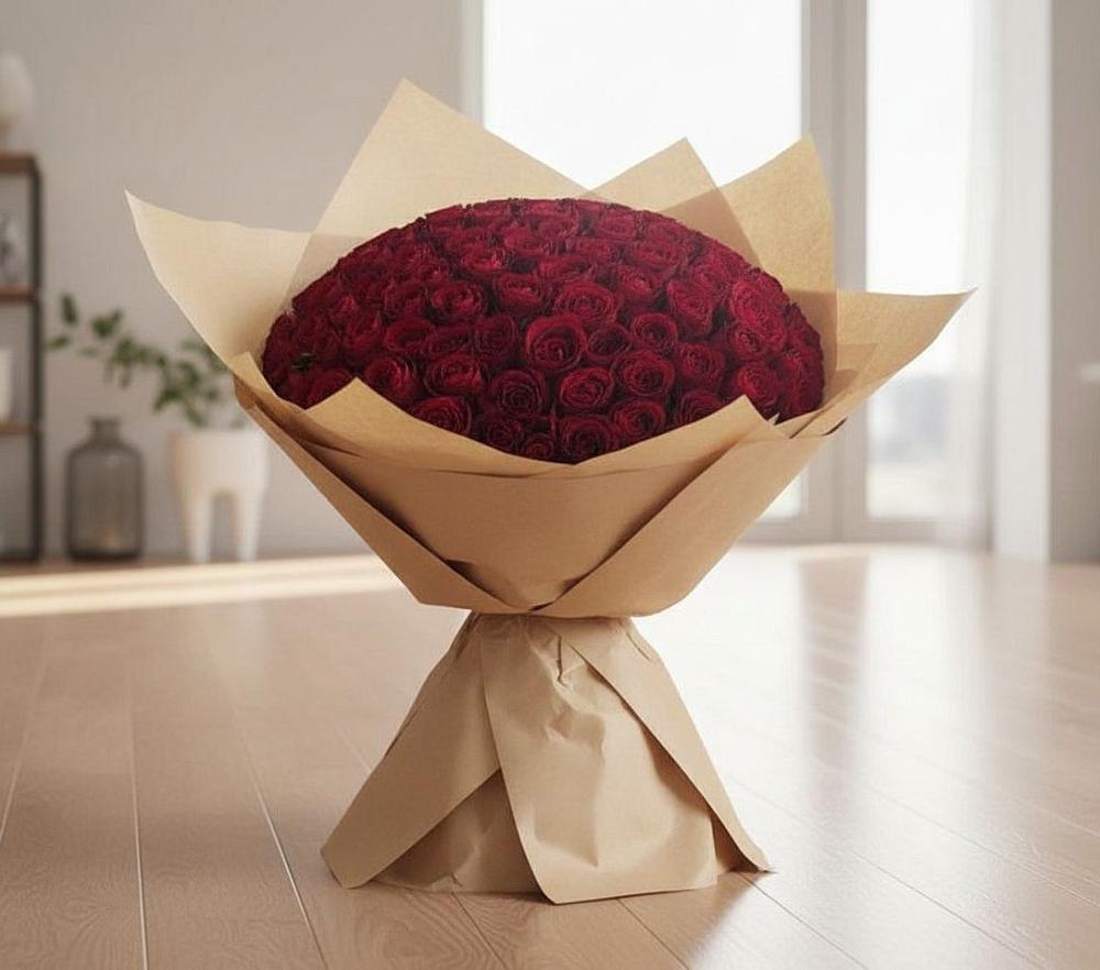 Букет 101 Красная роза в Балтийском