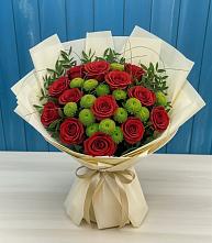 Букет цветов из:  Розы и Хризантемы в Балтийском