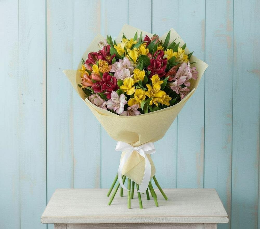 Букет цветов из: Альстромерии в Балтийском