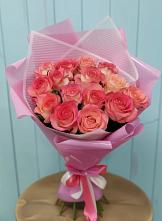 Букет 15 Розовых роз Равель в Балтийском