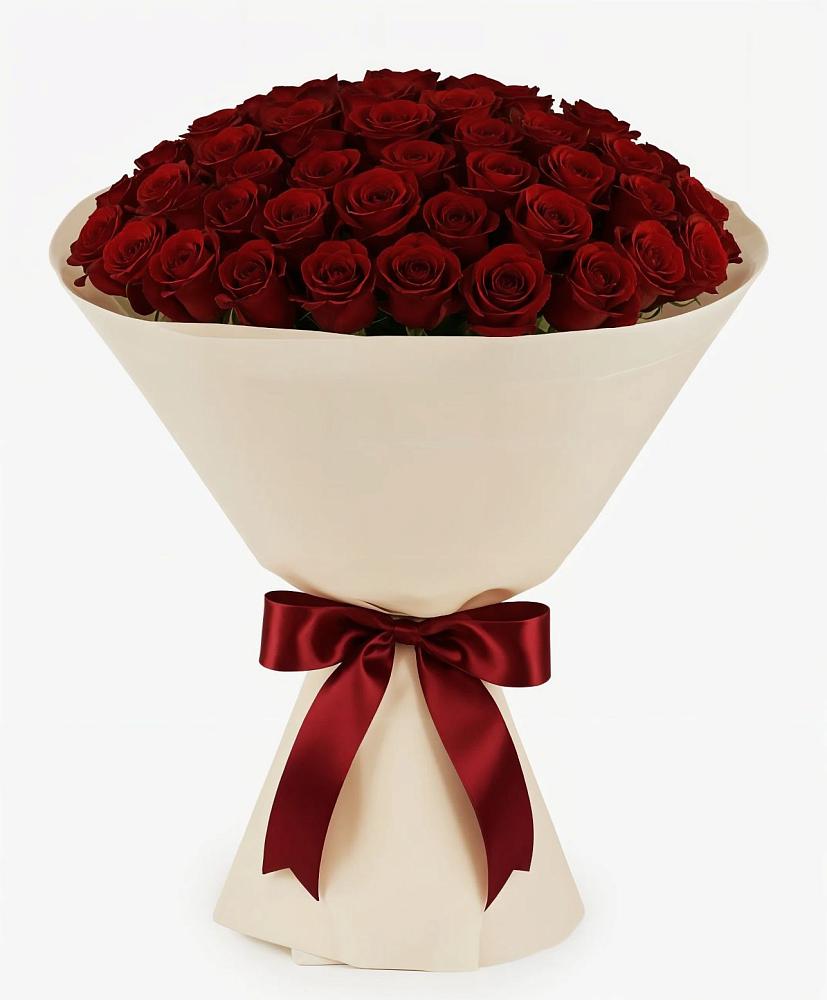 Букет 101 Бордовая роза Блэк Бакарра в Балтийском