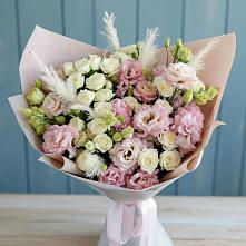 Букет цветов из:  Альстромерии и Розы в Балтийском